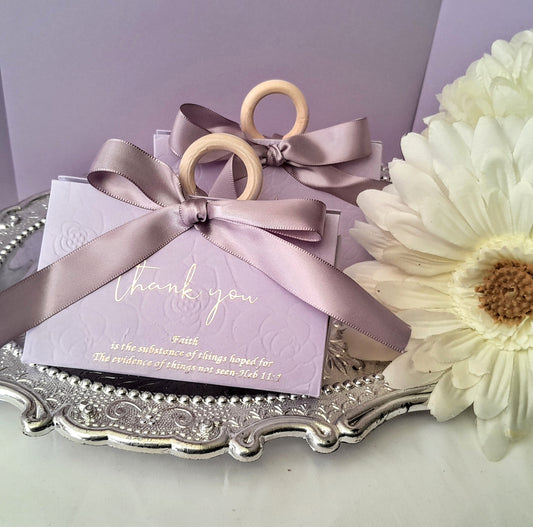 Lilac Triangular Candy Box with Handle