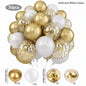 30-piece Gold and White Confetti Balloons 