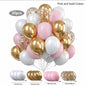 30 Piece Pink and Gold Confetti Balloons