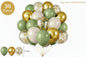 30 Piece Sage Green and Gold Confetti Balloons