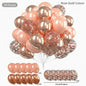 30 piece Rose Gold Confetti Balloons