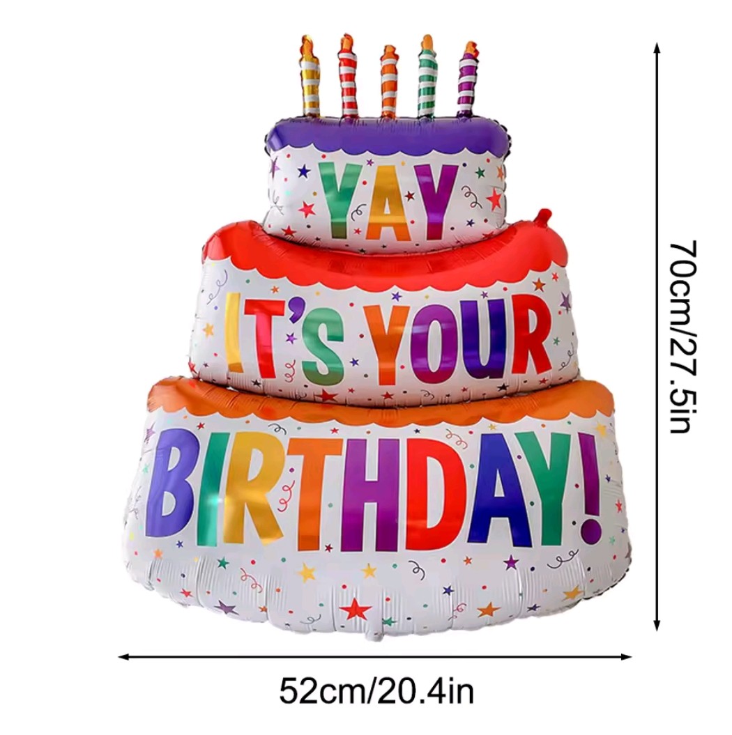 3 layer cake balloon size