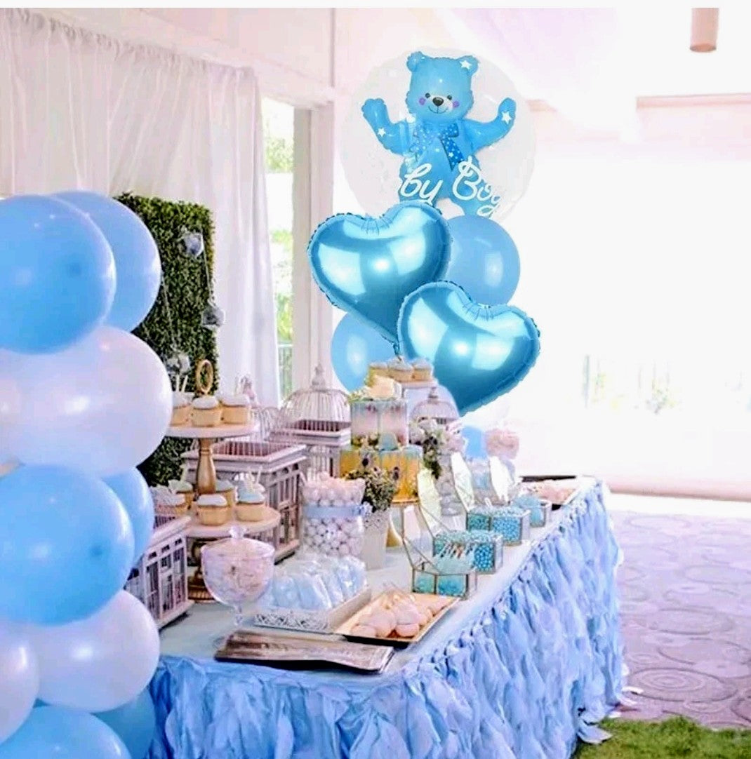 Blue Bear 5 piece Baby Boy Balloon set