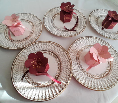 Flower Petal Favour Boxes with Scripture