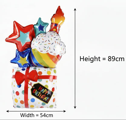 Giant Foil Happy Birthday Gift Balloon
