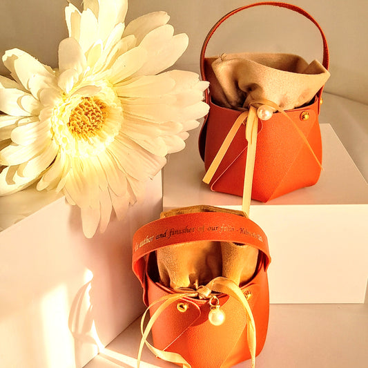 Orange Tote Pouch - Jesus the Author and Finisher of Our faith