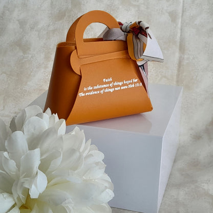 Yellow mini handbag - Faith is the Substance of things hope for 